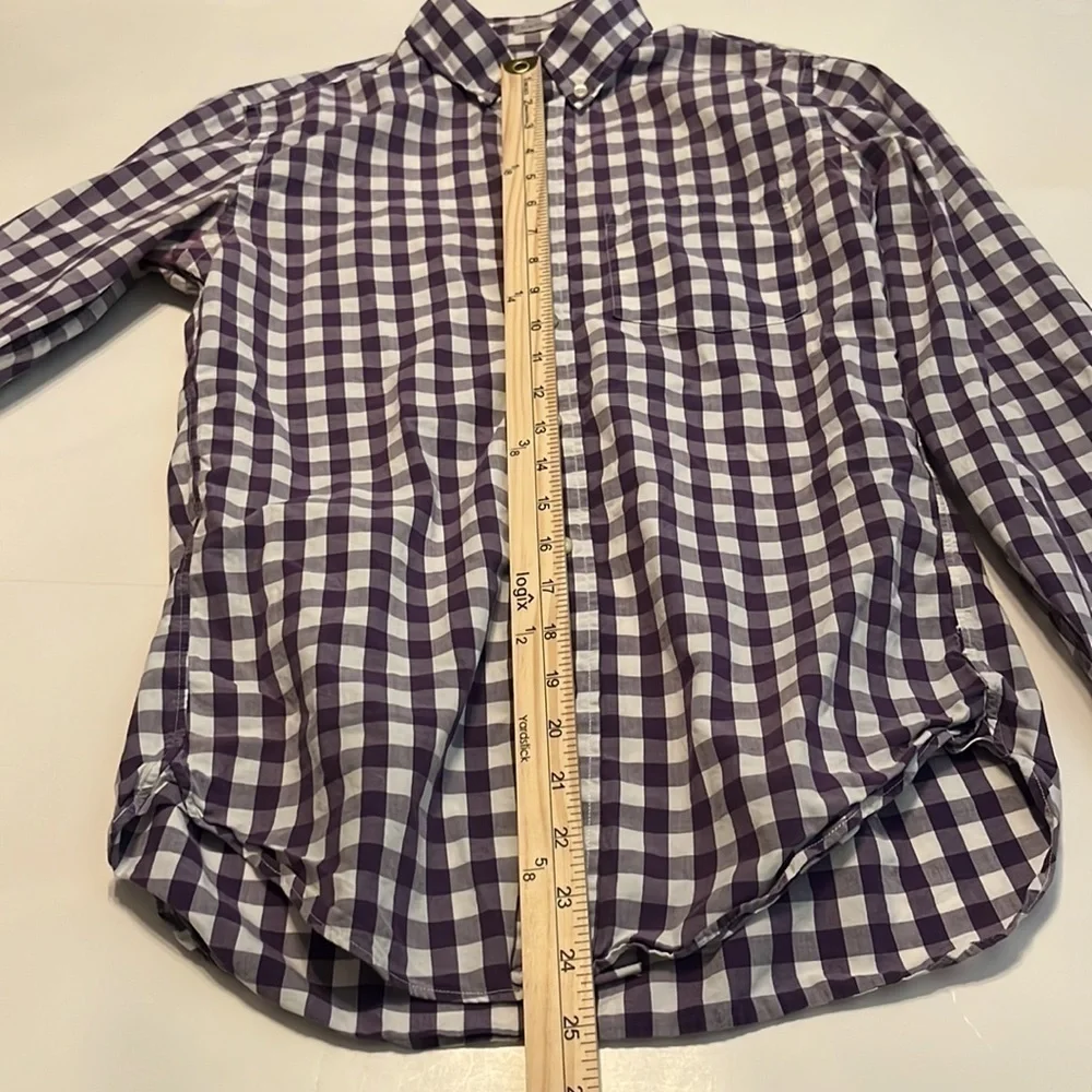 J. Crew Men's Purple Long Sleeve Button Down Slim Washed Shirt Size XS